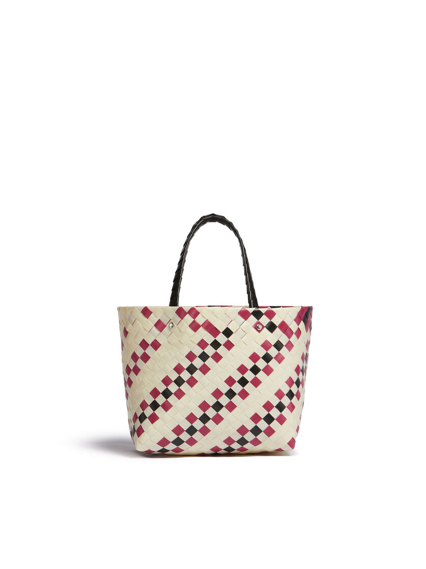 ブルー&レッド MARNI MARKET CHECK BASKET MINI BAG - ショッピングバッグ - Image 3
