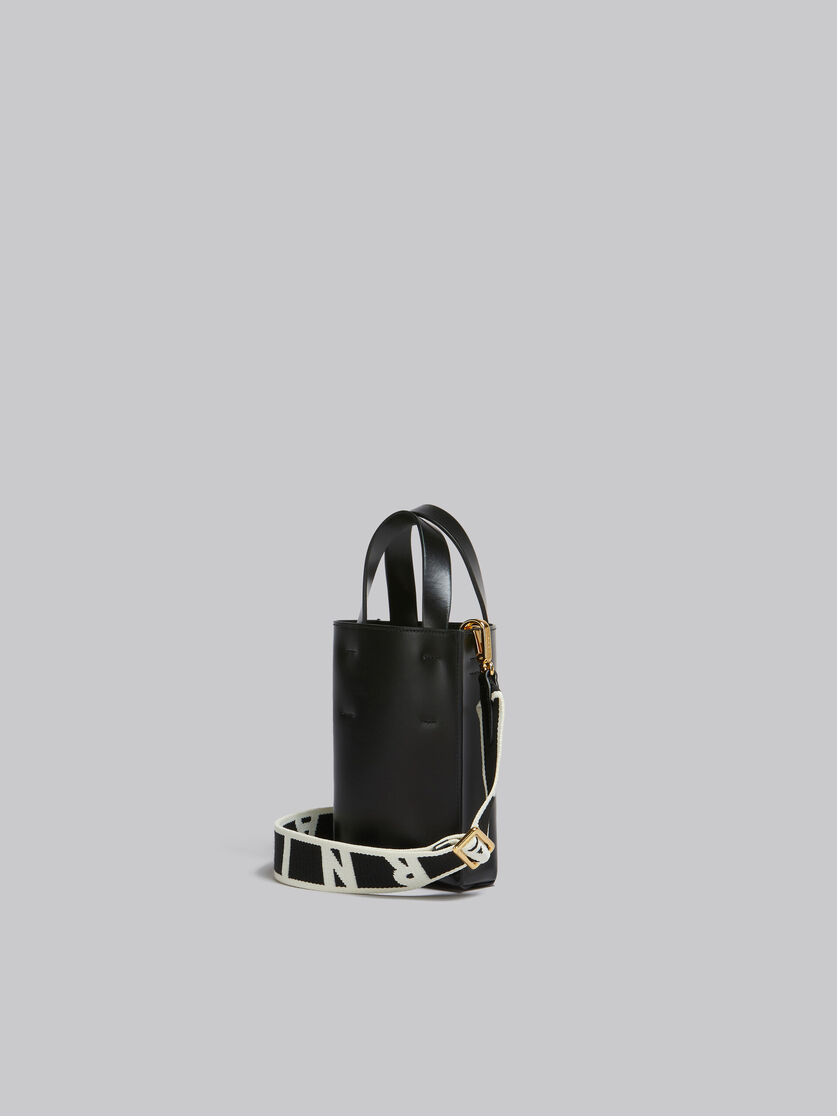 Schwarze Nano-Tasche MUSEO aus Leder - Shopper - Image 3