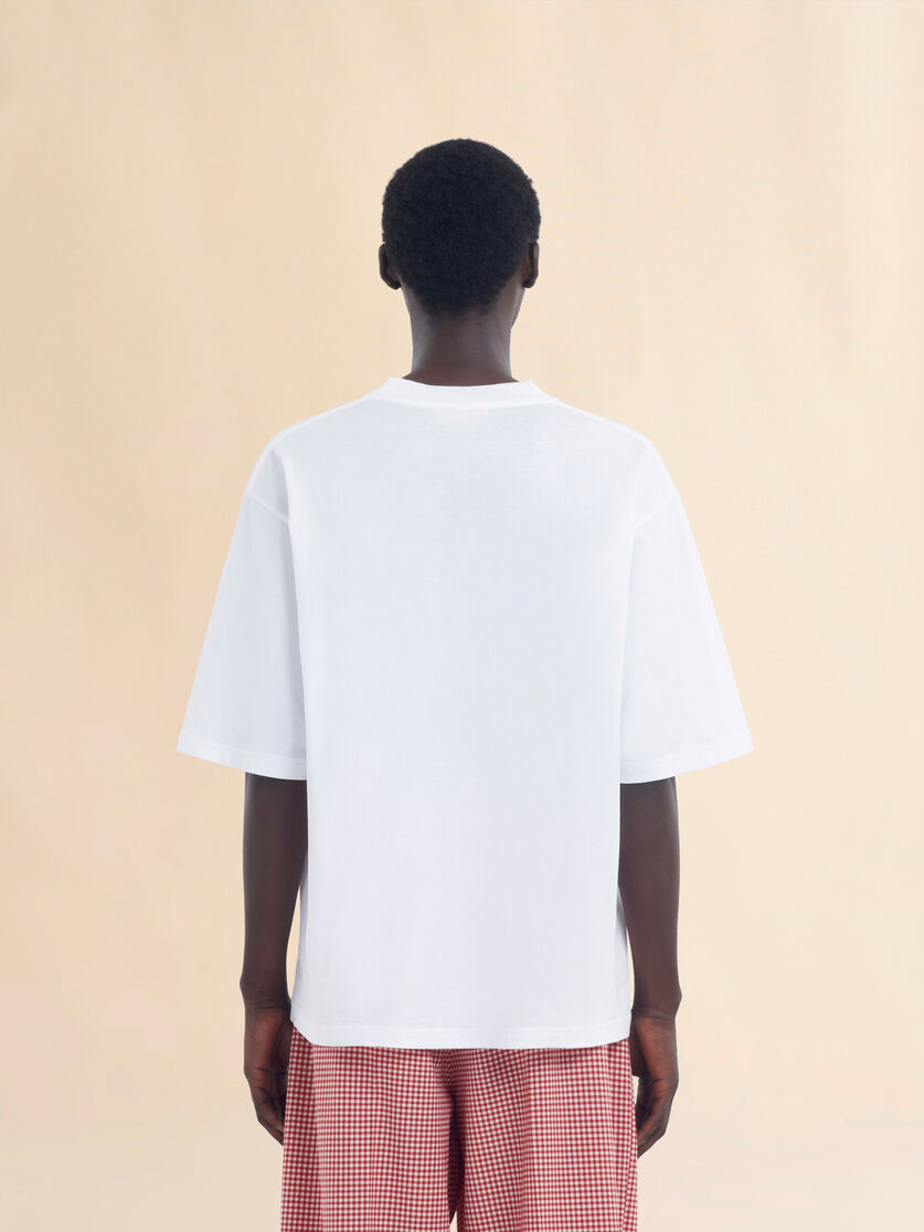 Camiseta de algodón con logotipo Marni Pop Fields rojo - Camisas - Image 3