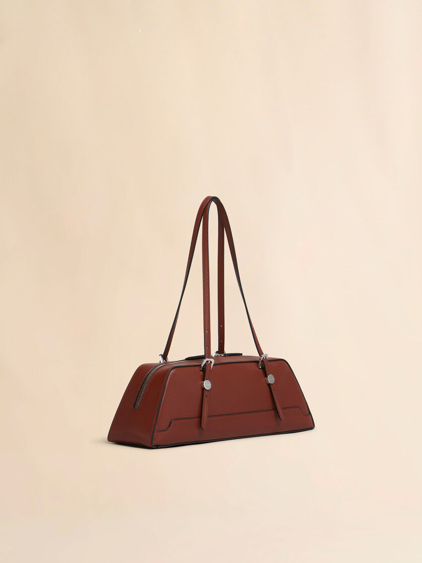Black leather Dot long duffle bag - Shoulder Bags - Image 6