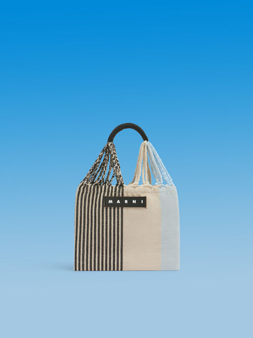 アクアマリン MARNI MARKET  HAMMOCK クロシェ バッグ - ショッピングバッグ