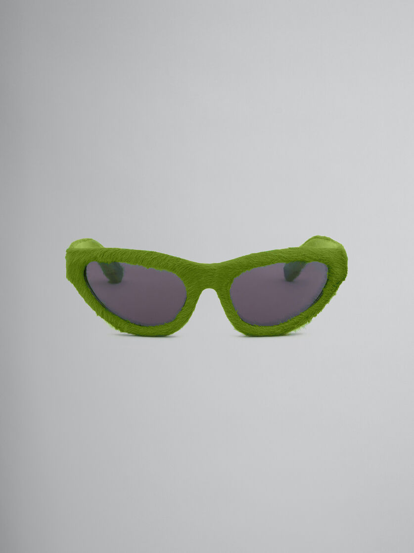 Occhiali Mavericks effetto furry verde - Occhiali da sole - Image 1