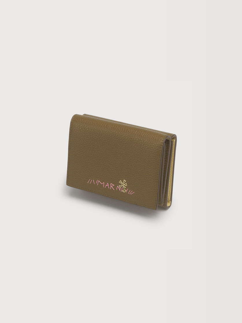 ブラウン レザー Marni Mending 三つ折りウォレット, Image 4