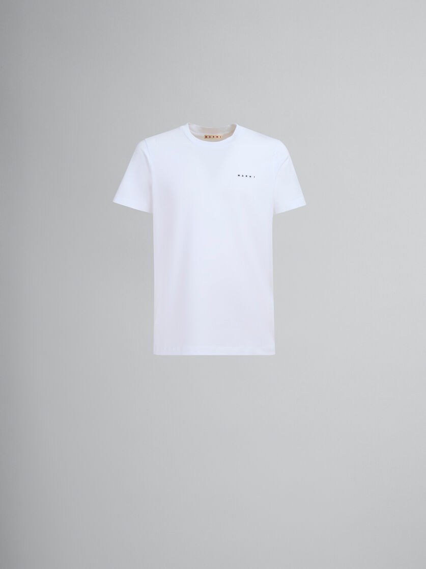 ホワイト ミニ マルニロゴ入り オーガニックコットン製Tシャツ | Marni