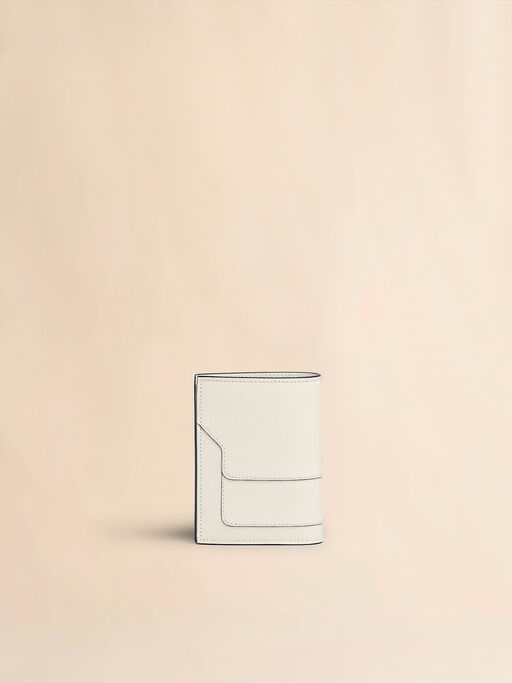 White saffiano leather bi-fold wallet - Wallets
