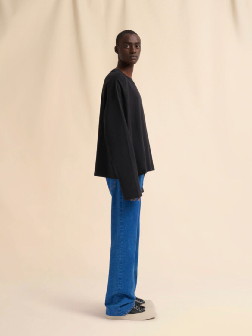 Black oversized organic cotton T-shirt - Shirts - Image 5
