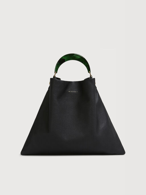 Bolso mediano Venice de piel negra - Bolsos de hombro