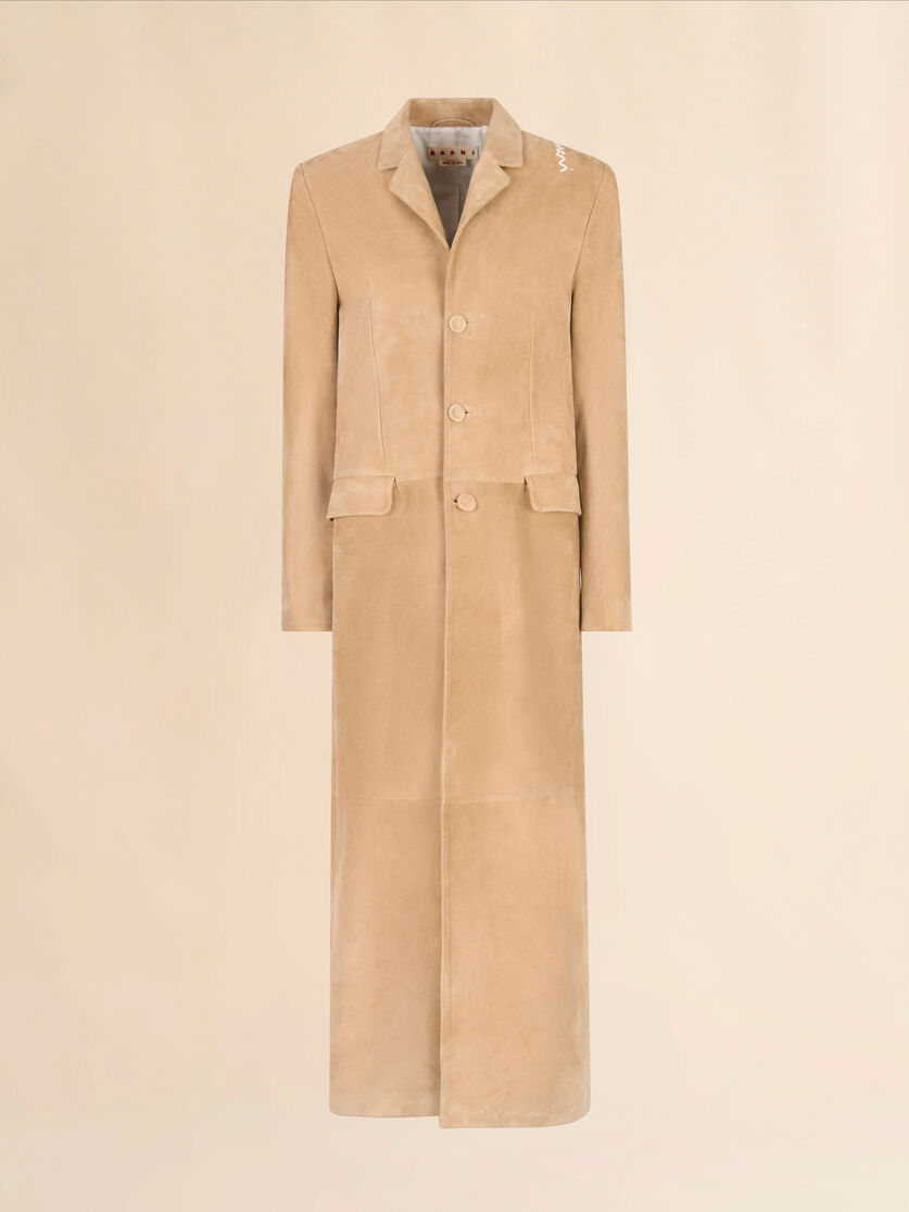 Camel suede duster coat - Coat - Image 1