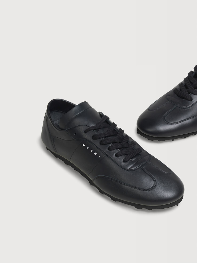 Black nappa leather Softy Soccer sneaker, Image 4