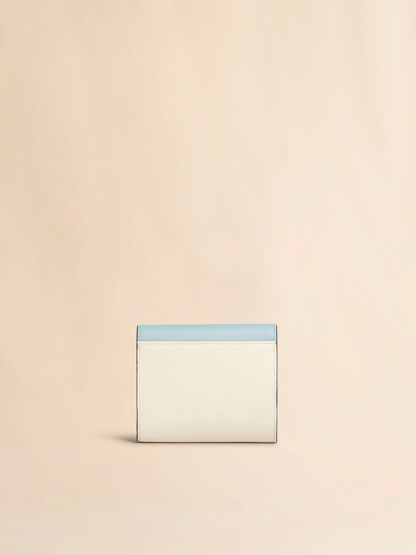 Light green white and brown saffiano leather wallet - Wallets - Image 3