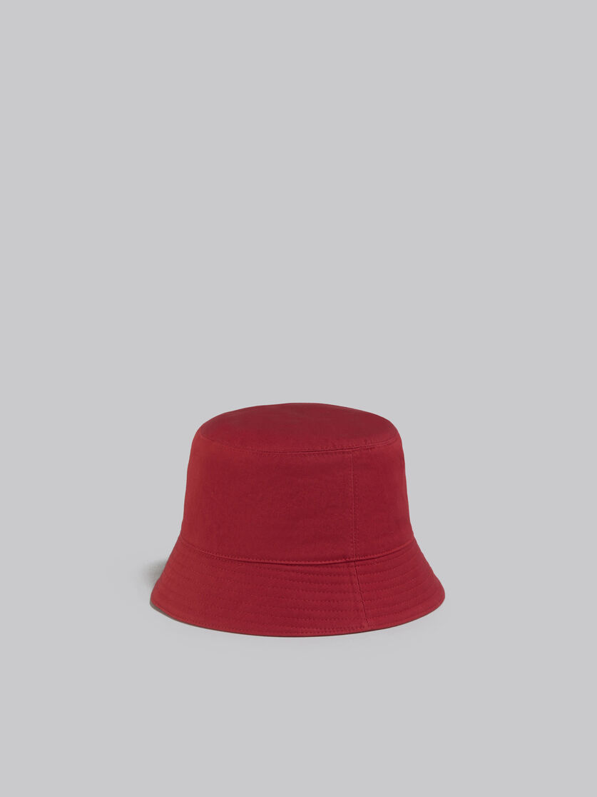 Black twill bucket hat with embroidered logo - Hats - Image 3