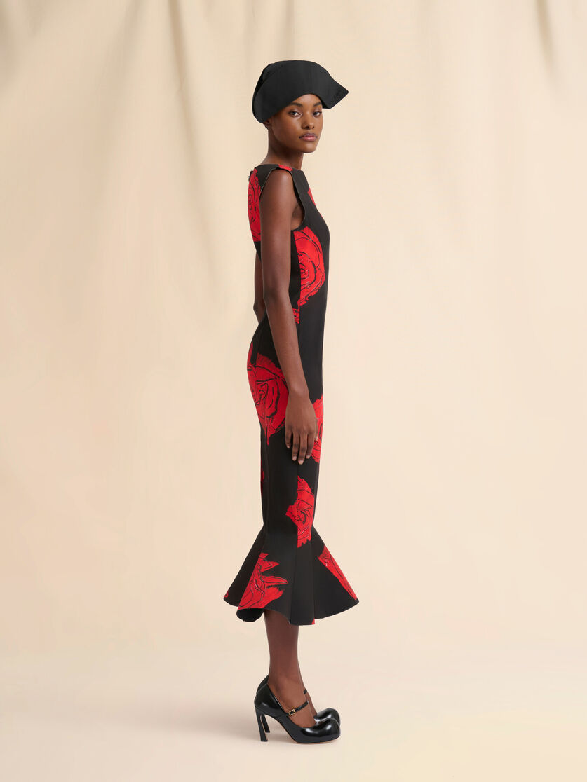 Robe en popeline noire avec imprimé Juno - Robes - Image 6
