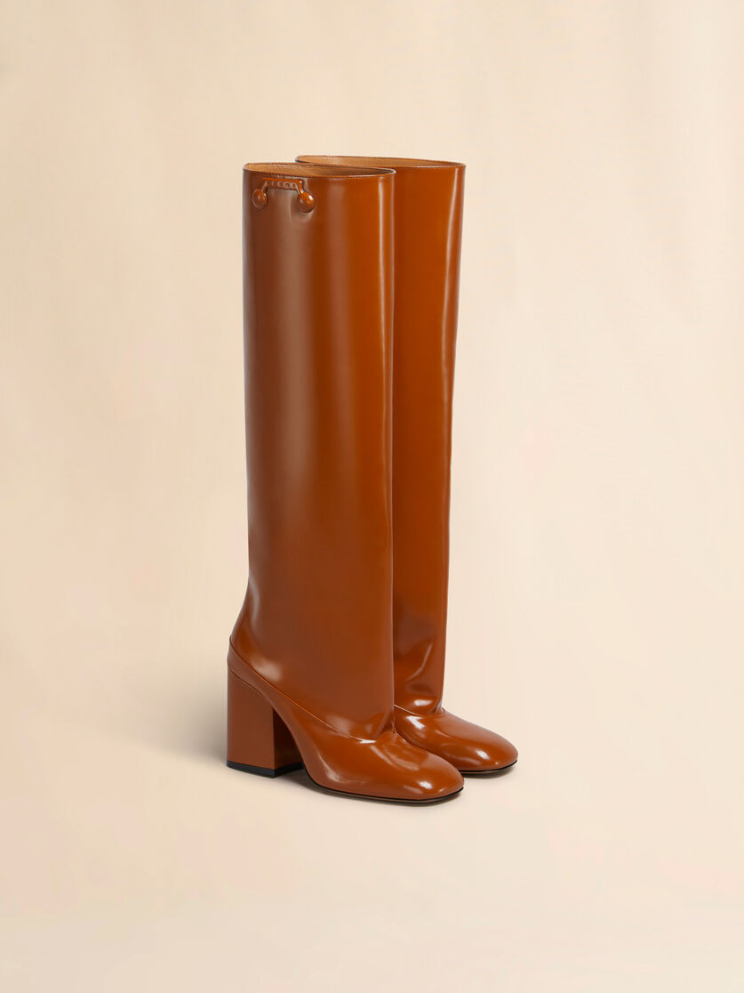 Brown leather Trunkaroo knee-high boot - Boots - Image 2