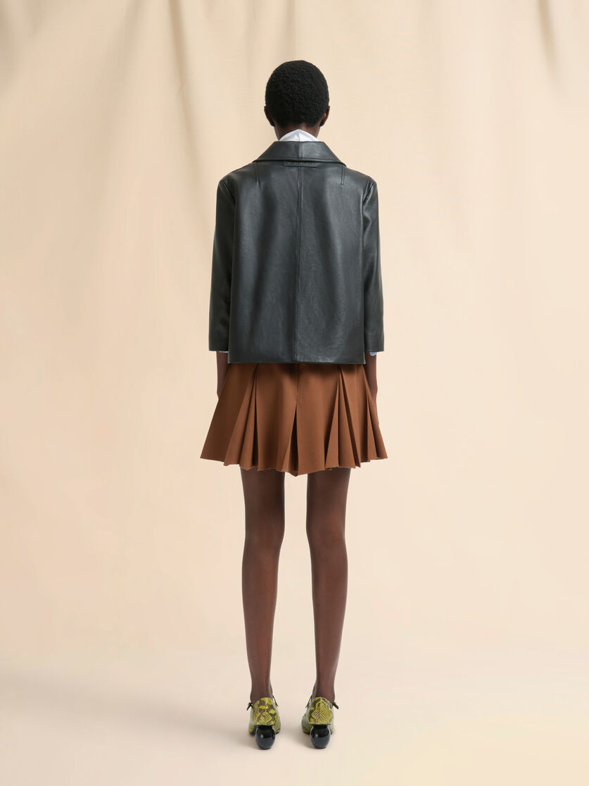 Black leather and pony hair jacket - Jackets - Image 3