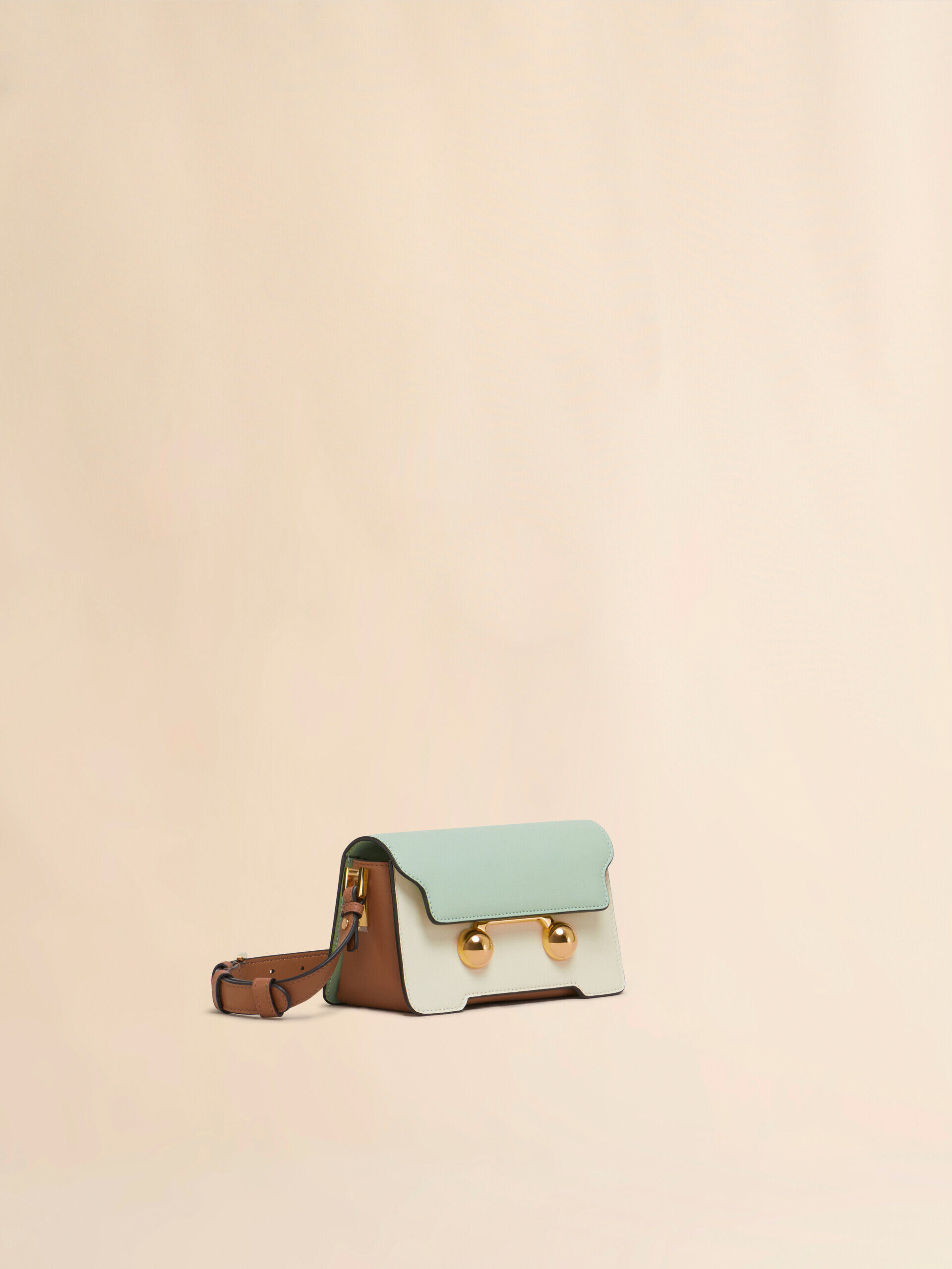 機能美 *Marni*クリームレザー製 Trunkarooミニショルダーバッグ クリーム レザー製 Trunkaroo ミニショルダーバッグ | Marni