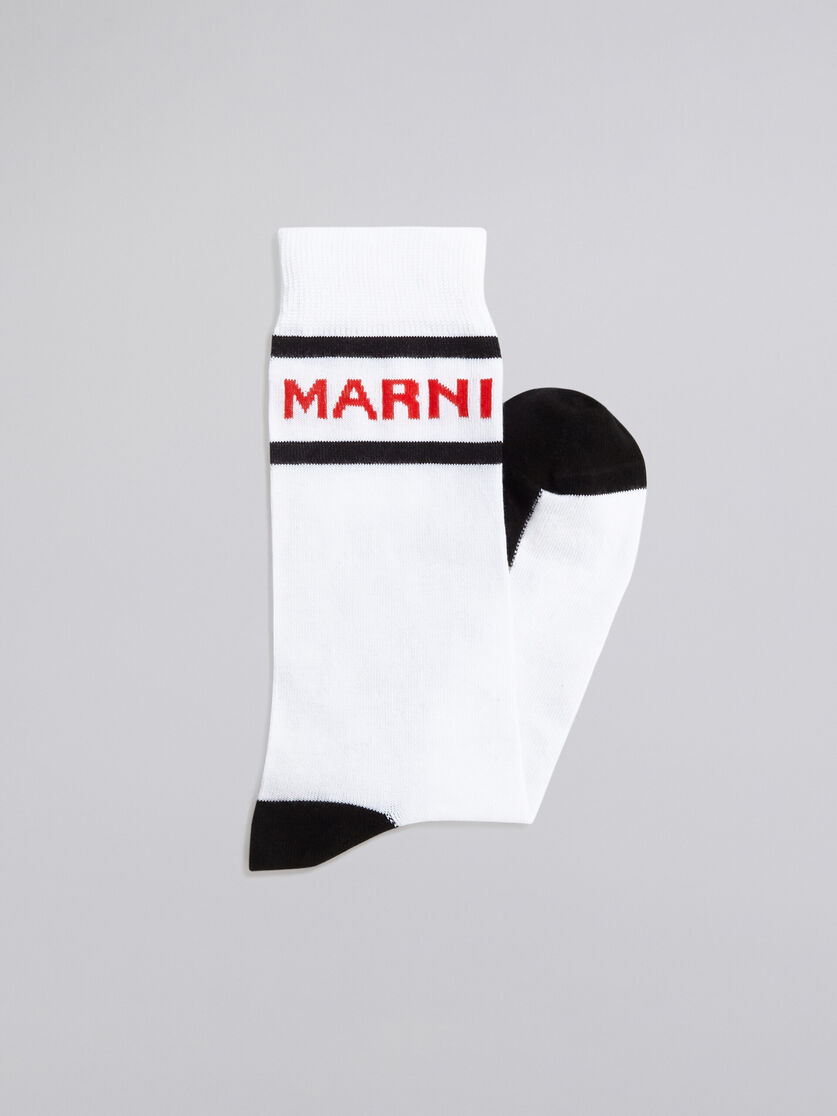 Black cotton socks with logo - Socks - Image 2