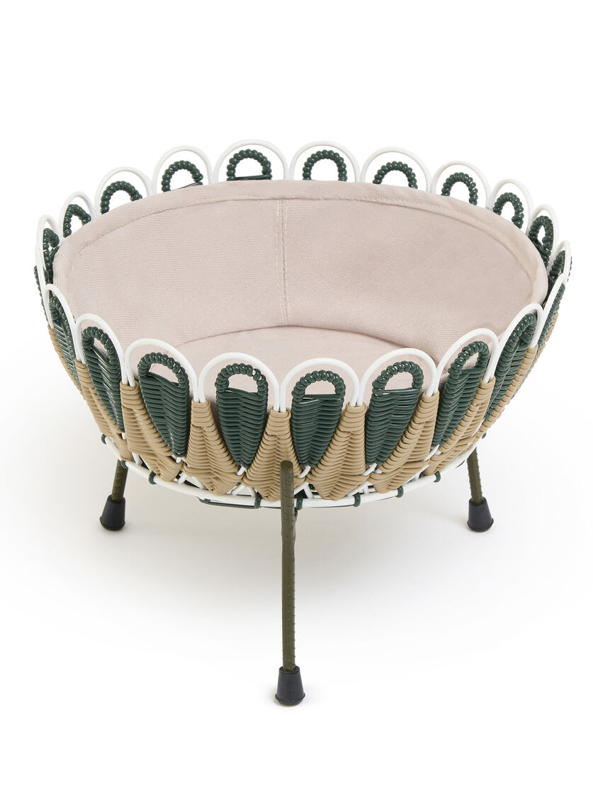 Green And Beige Marni Market Scalloped Bread Basket - Accessories - Image 3
