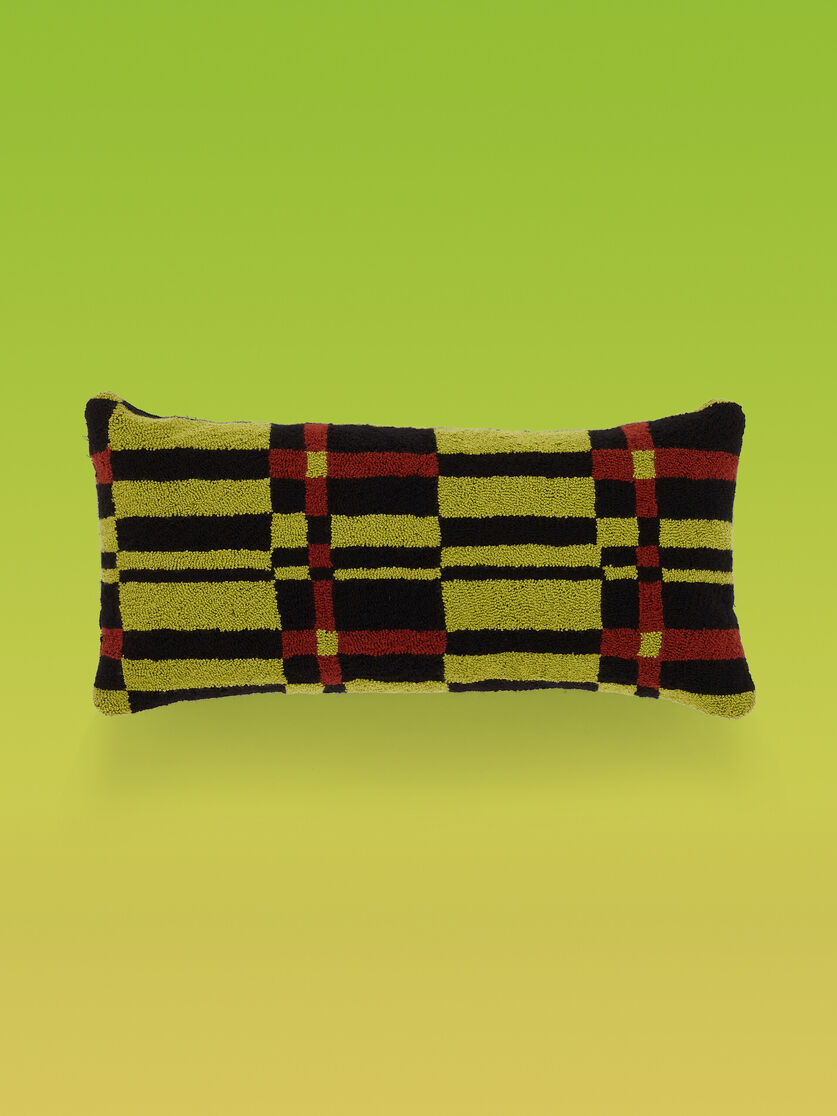 MARNI MARKET cushion in black fabric with flower motif - Furniture - Image 1