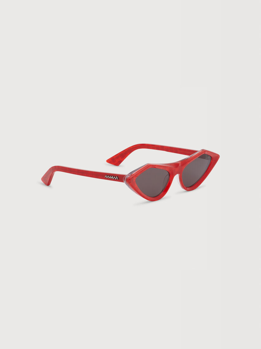 Red acetate Tikbarri sunglasses, Image 2