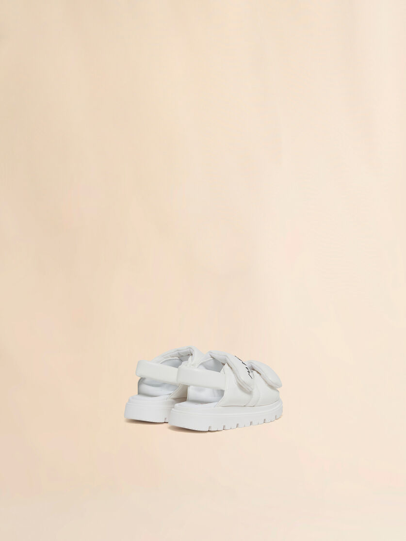 White padded sandal with Marni Mending logo, Image 3