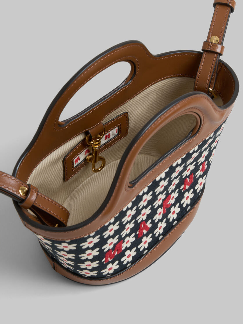 Black canvas Tropicalia Micro Bag with daisy print | Marni