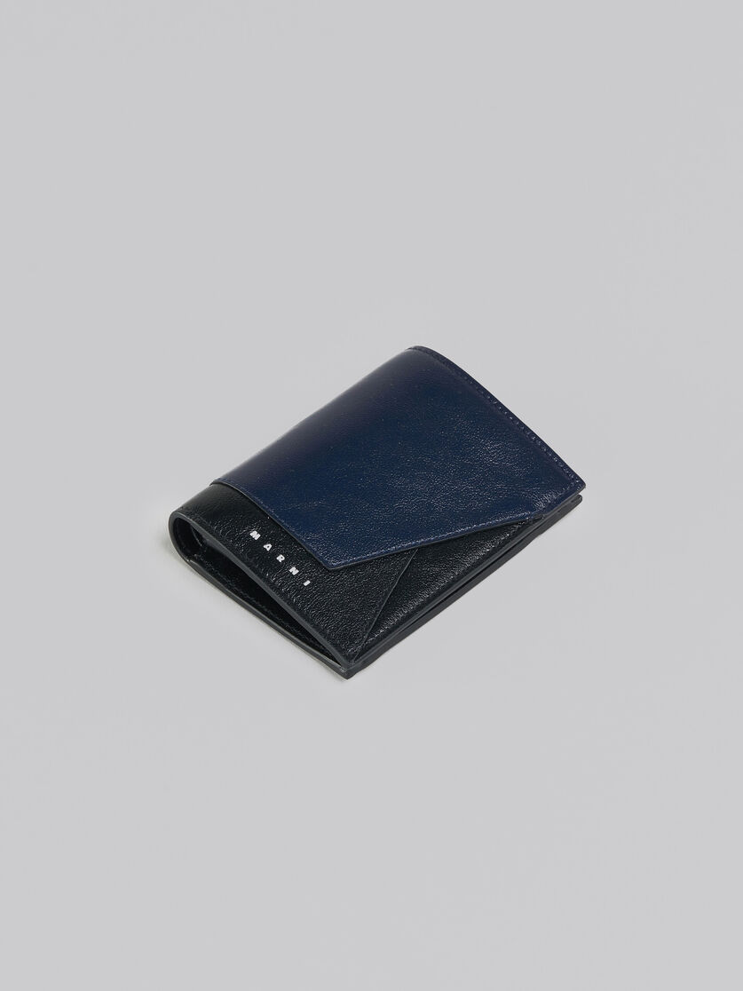 Navy blue and black leather bi-fold wallet - Wallets - Image 5