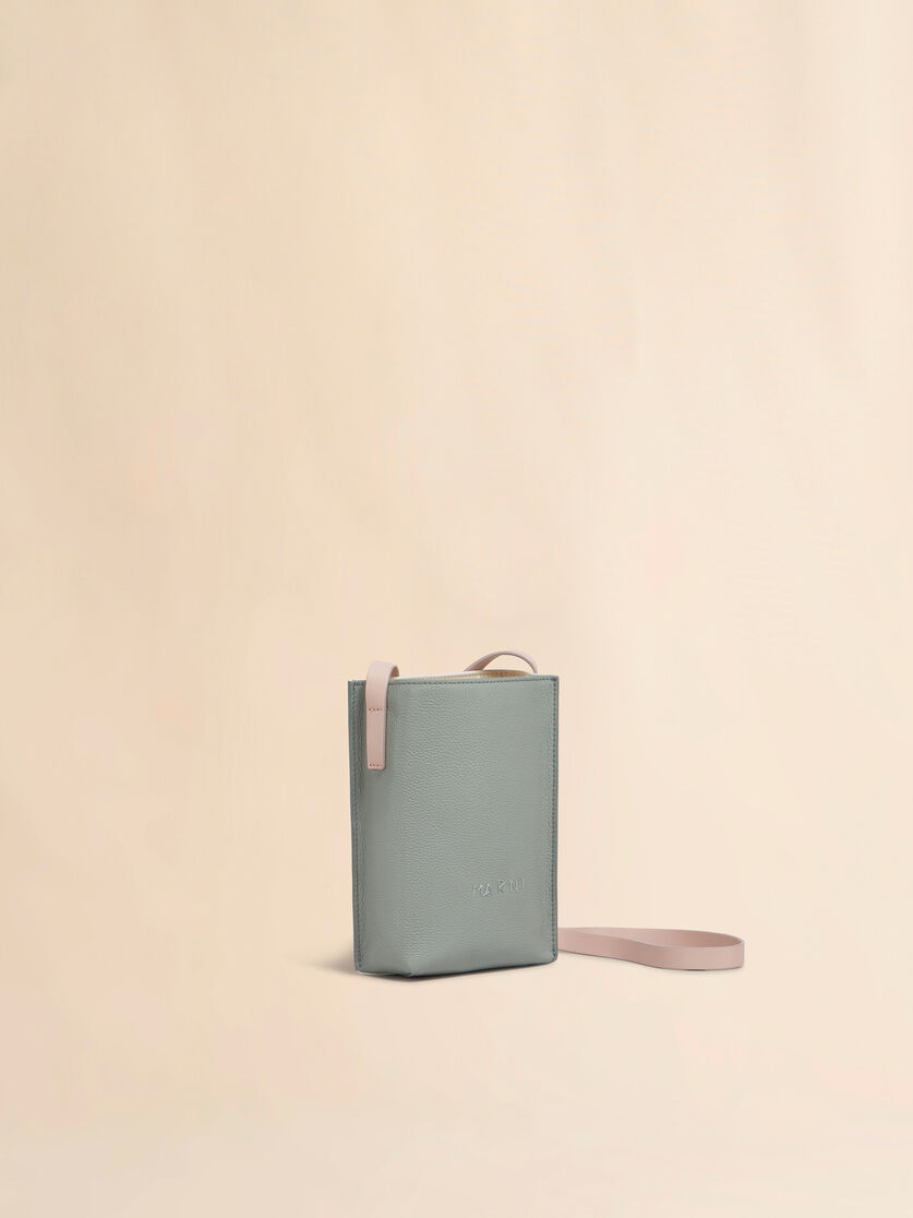 Light pink and beige leather Museo Nano Bag with Marni Symbol embroidery - Shoulder Bag - Image 3