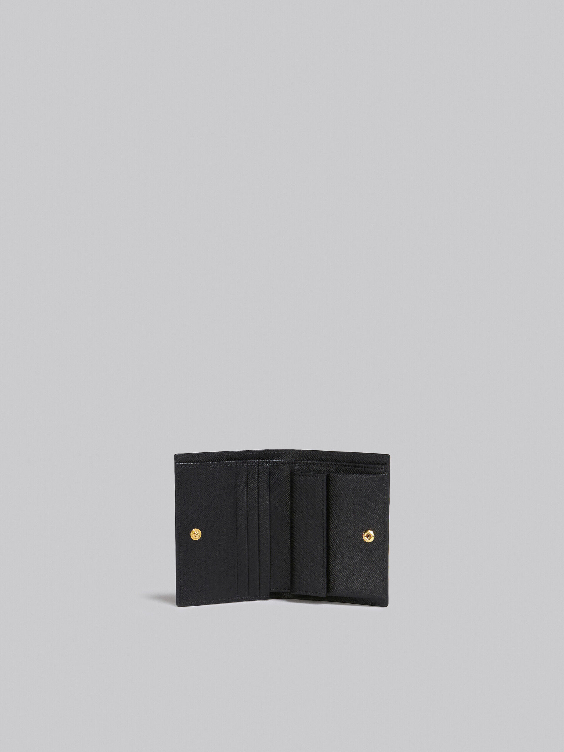 ブラック サフィアーノレザー製 二つ折りウォレット | Marni