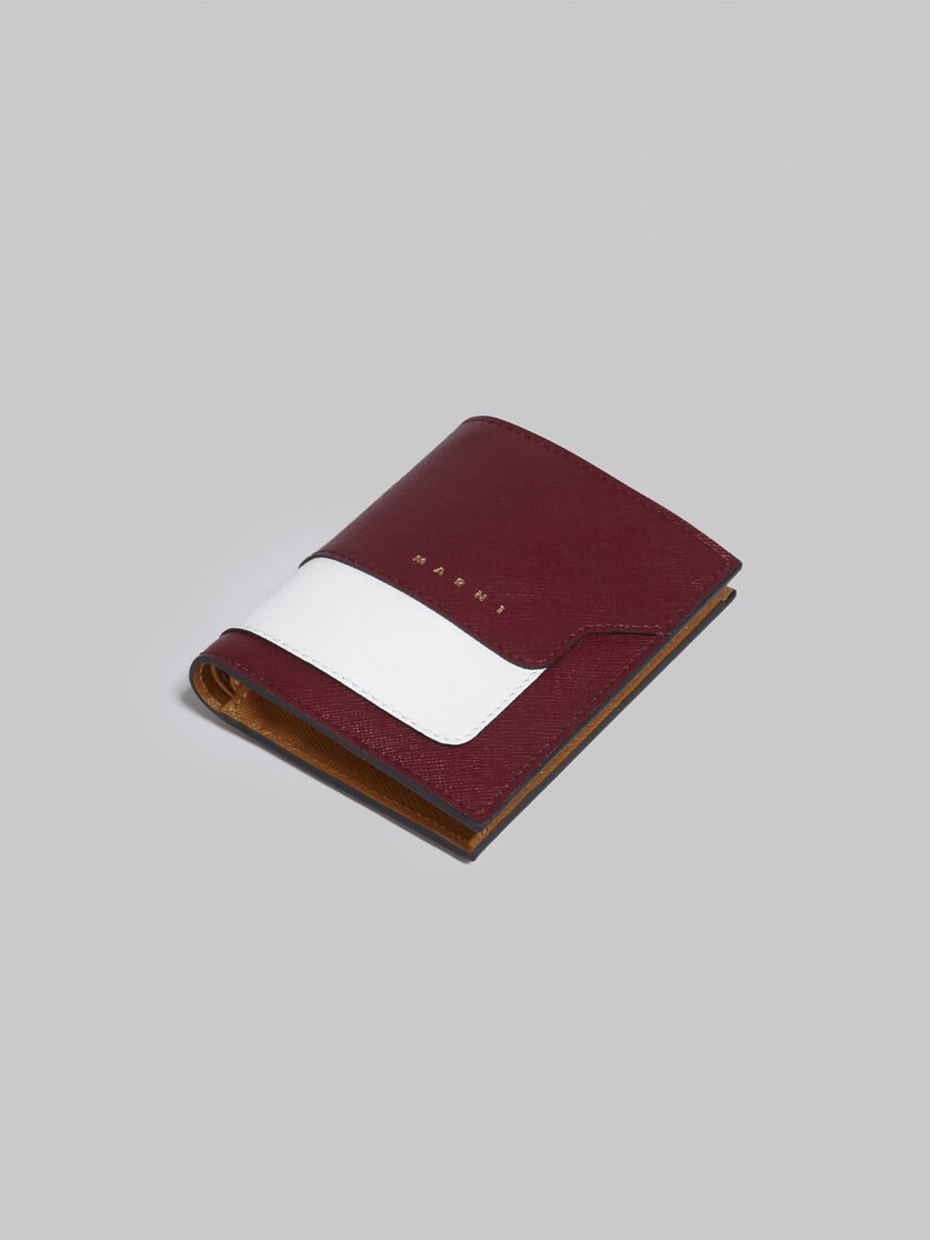 Red white and brown saffiano leather bi-fold wallet - Wallets - Image 5