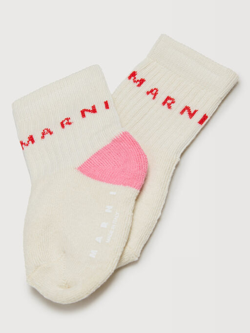 Off-white cotton-nylon socks with Marni logo - Socks