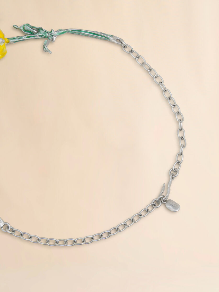 Yellow enamelled Tulip necklace - Necklaces - Image 3