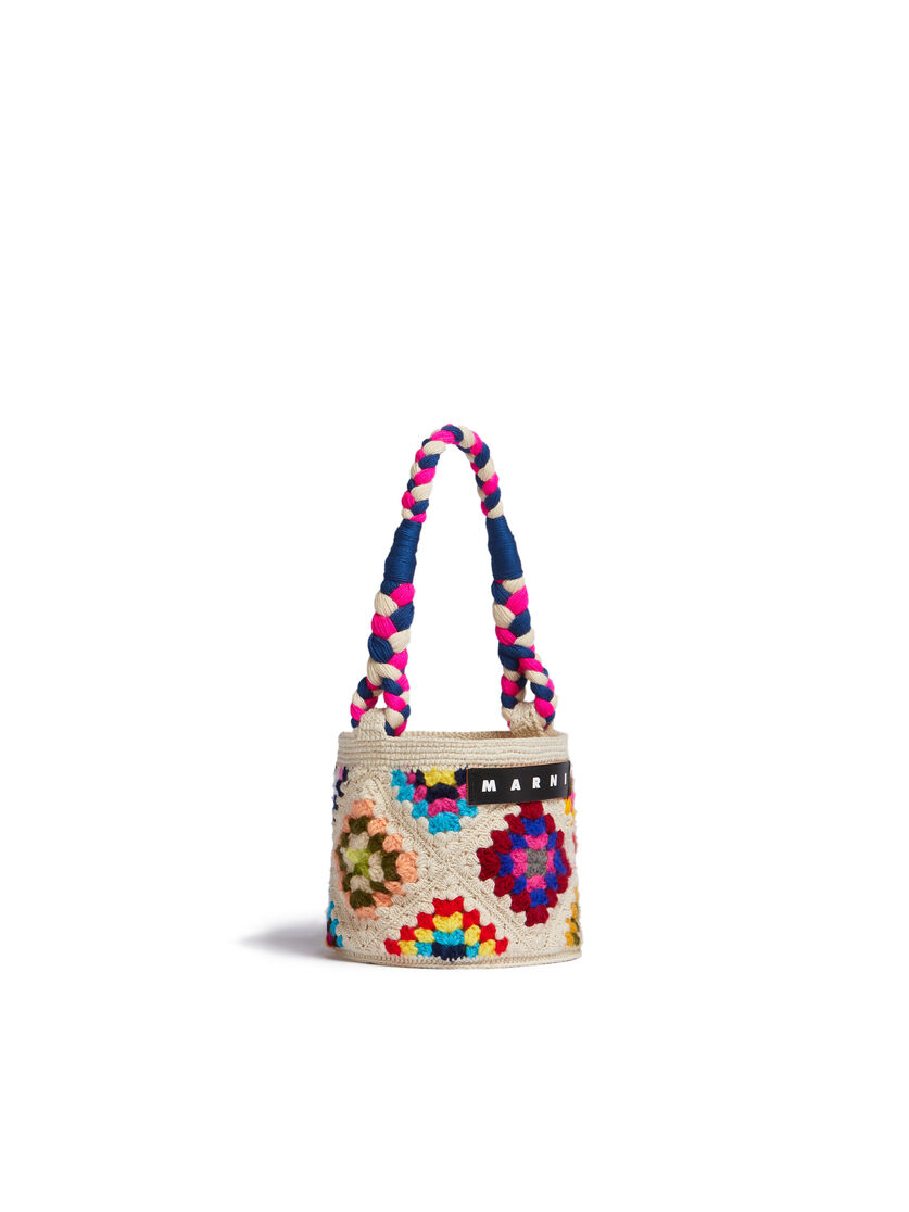 Small blue MARNI MARKET CYLINDER crochet bag - Shopping Bags - Image 2