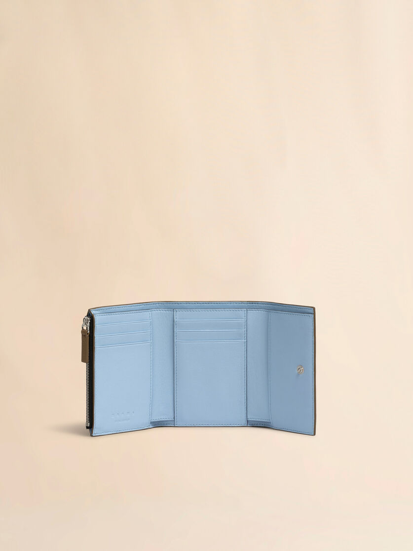 Black leather trifold wallet with Marni Mending - Wallets - Image 2