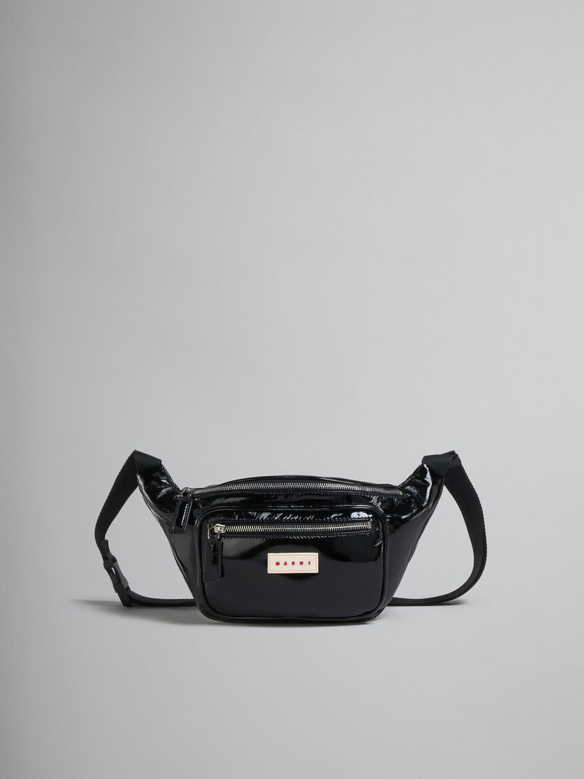 Grey patent belt bag - Belt Bag - Image 1