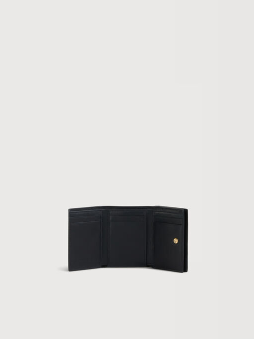 Black leather trifold wallet with Marni Symbol logo - Wallets