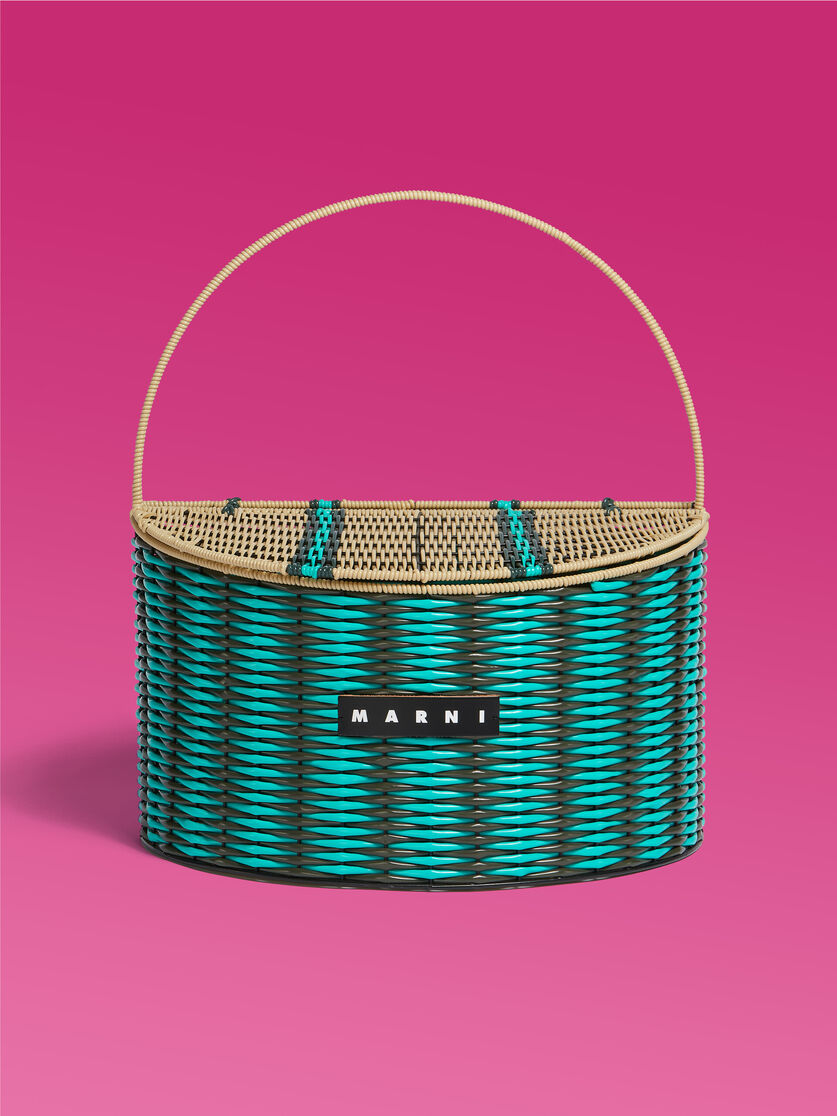 Green MARNI MARKET woven cable picnic basket - Accessories - Image 1