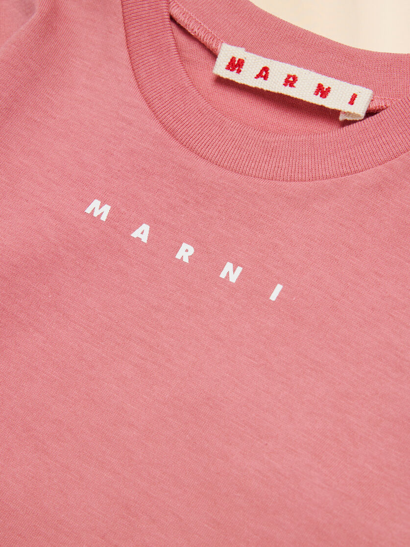 Off-white long-sleeved cotton T-shirt with Marni logo - T-shirts - Image 4