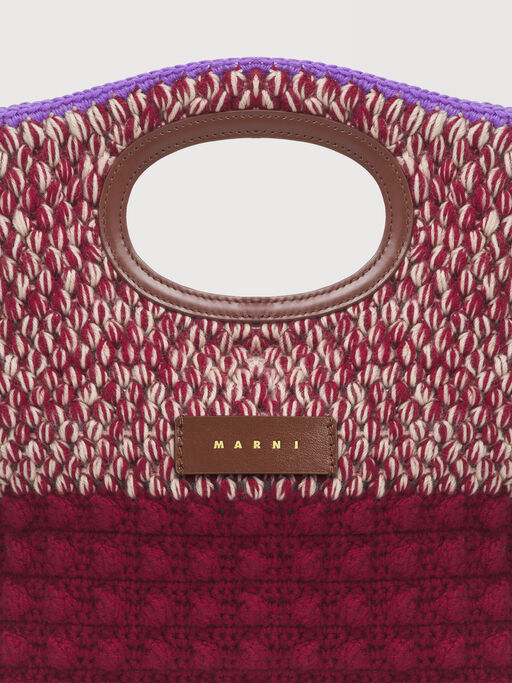 Red wool Knotty crochet clutch - Handbags