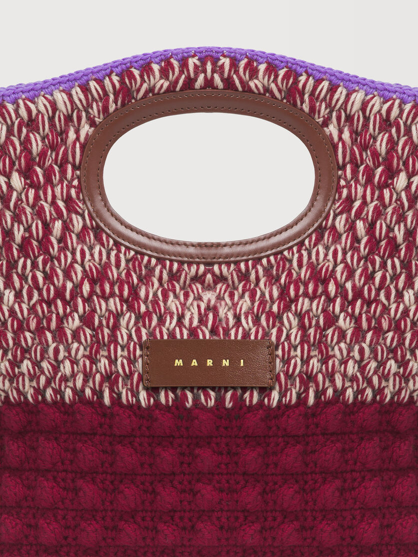 Red wool Knotty crochet clutch, Image 5