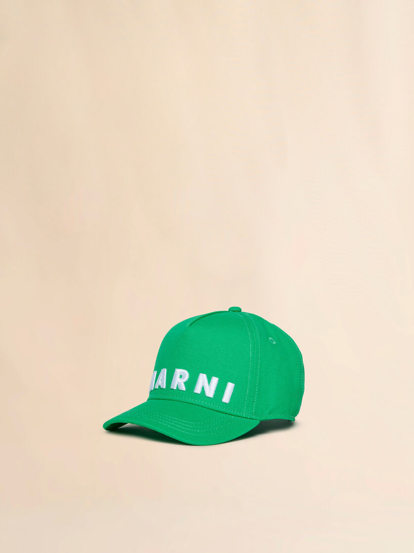 Green gabardine baseball cap - Caps - Image 1