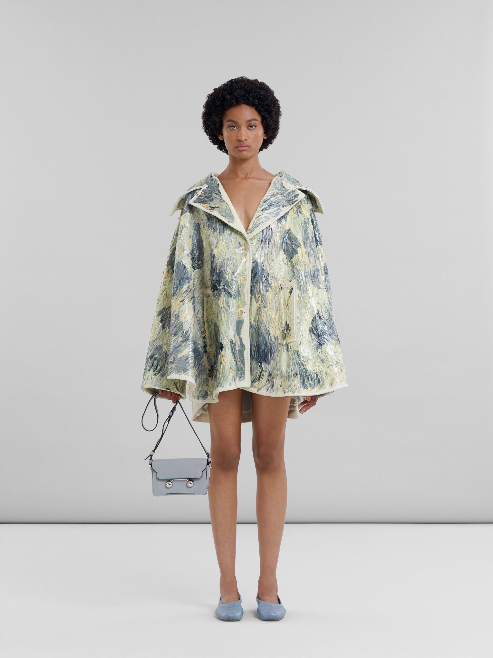 ライトグレー レザー製 Trunkaroo ミニショルダーバッグ | Marni