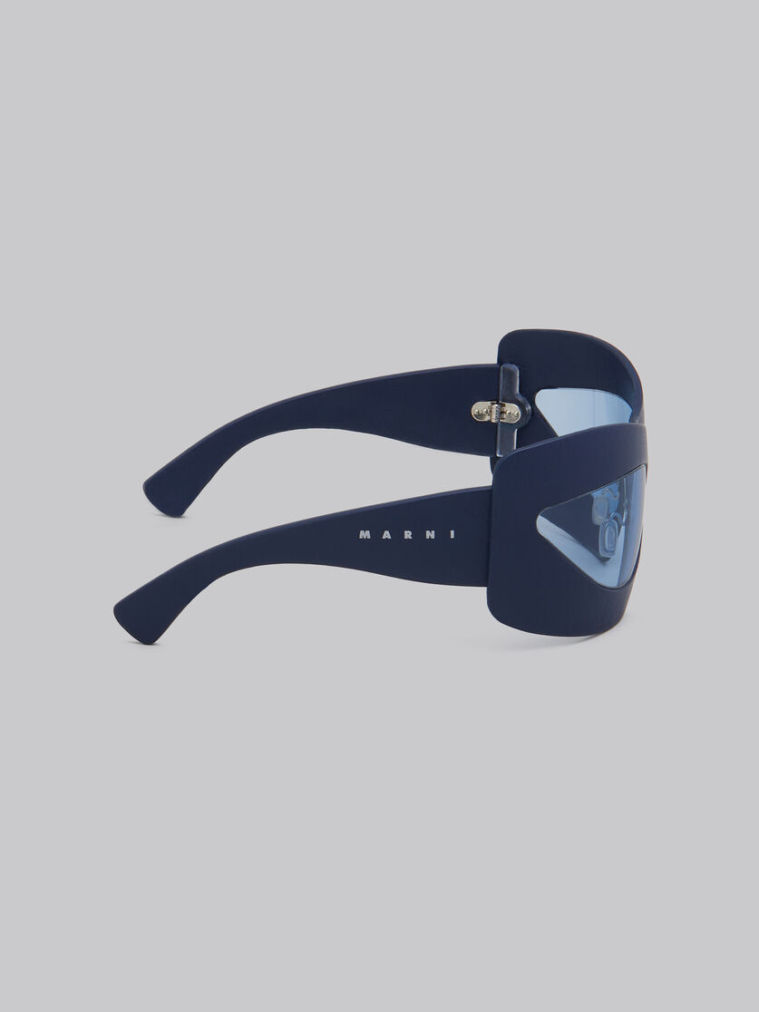 Karakum black leather sunglasses - Optical - Image 4