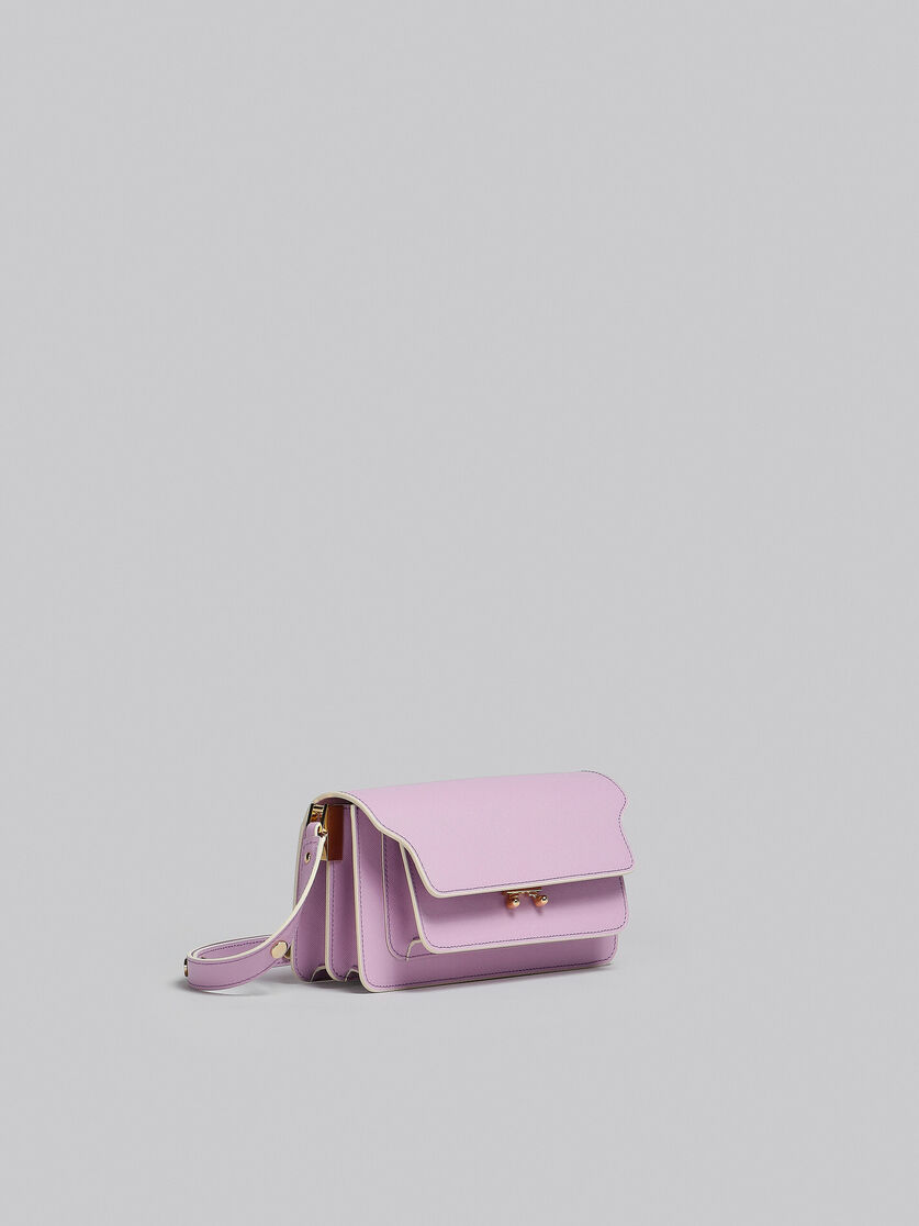 Trunk Bag E/W in white saffiano leather - Shoulder Bag - Image 6
