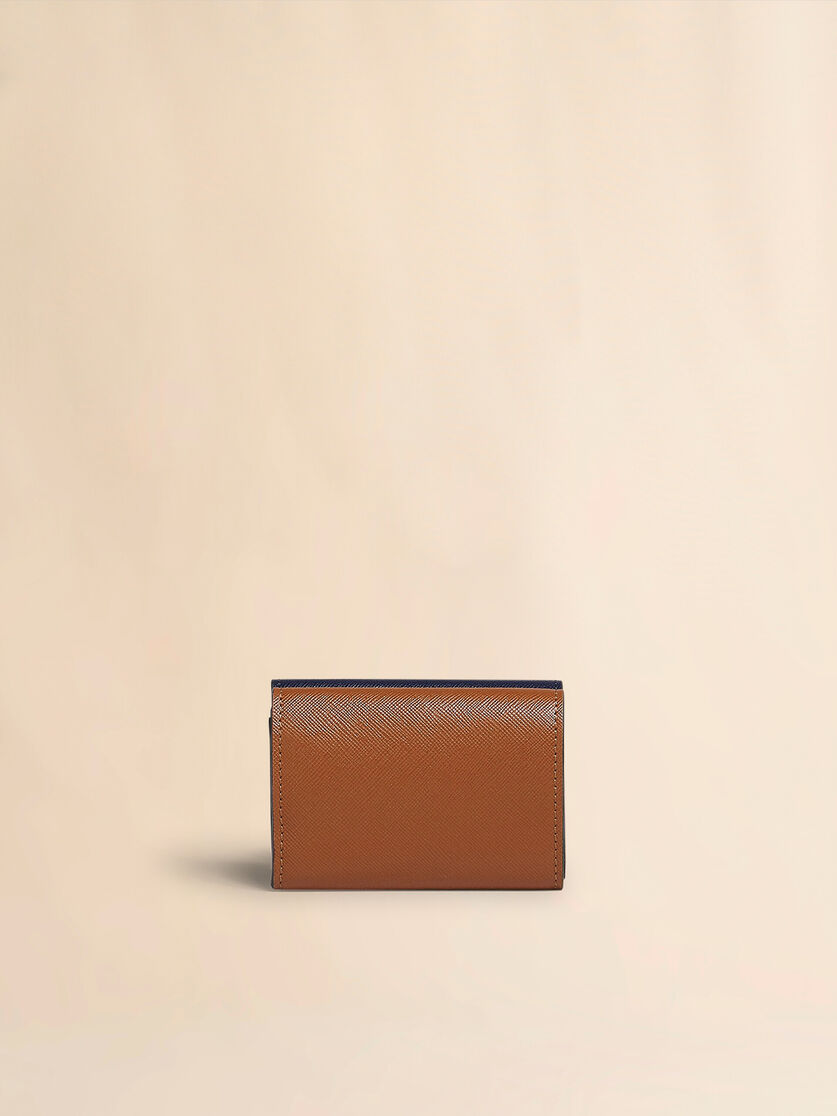 Green, white and brown saffiano leather tri-fold wallet - Wallets - Image 3
