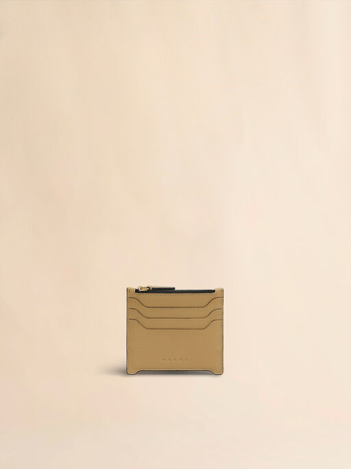 Beige leather Trunkaroo card case - Wallets