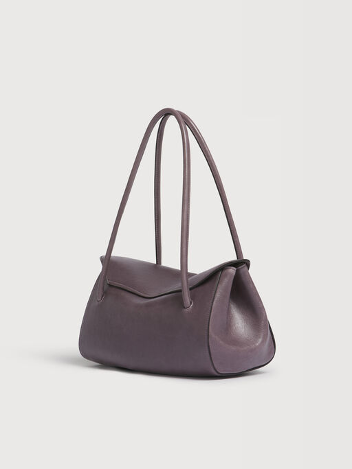 Purple leather E/W shoulder bag - Shoulder Bags