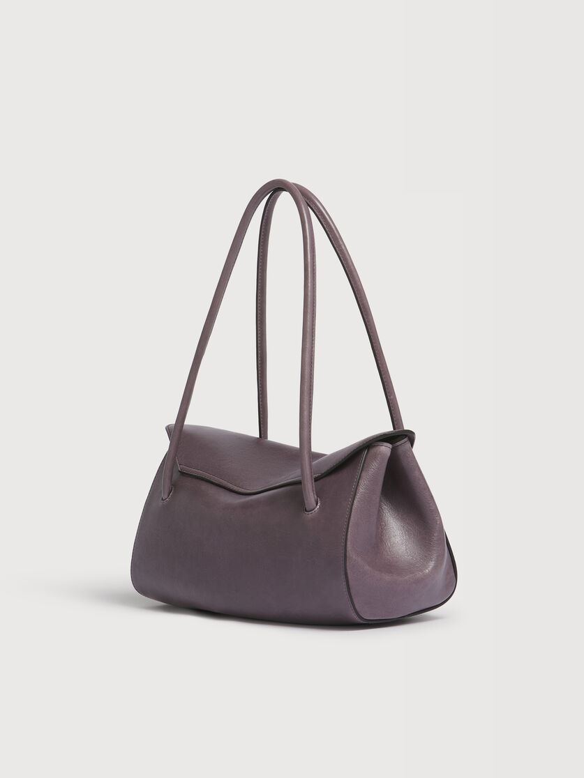 Purple leather E/W shoulder bag, Image 3