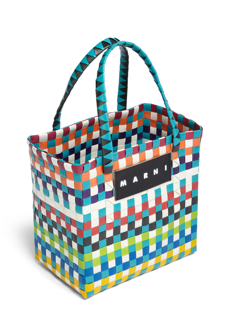 MARNI MARKET MINI BASKET tasche aus mehrfarbigem Gewebe - Shopper - Image 4