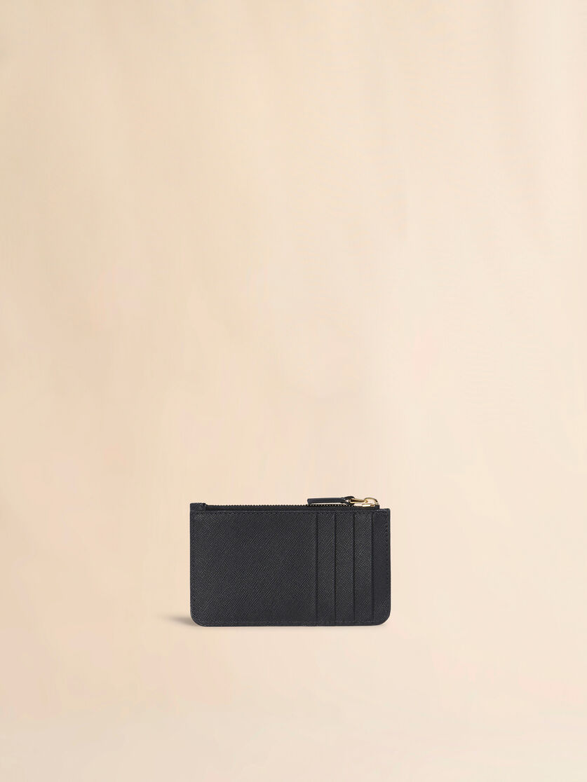 Black saffiano leather card case - Wallets - Image 2