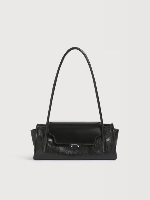 Sac Trunkette en cuir noir - Sacs port&eacute;s &eacute;paule